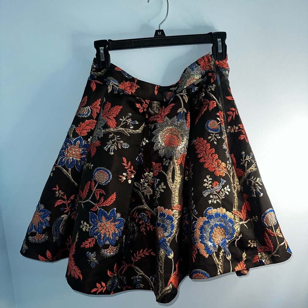 Guess Los Angeles Jaquard Annette Pleated Mini Skirt Size 28